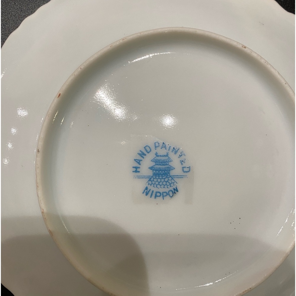 NWOT Vintage Nippon Japanese Hand painted Coffee/Tea Cup and Matching Saucer 4oz - Picture 6 of 6